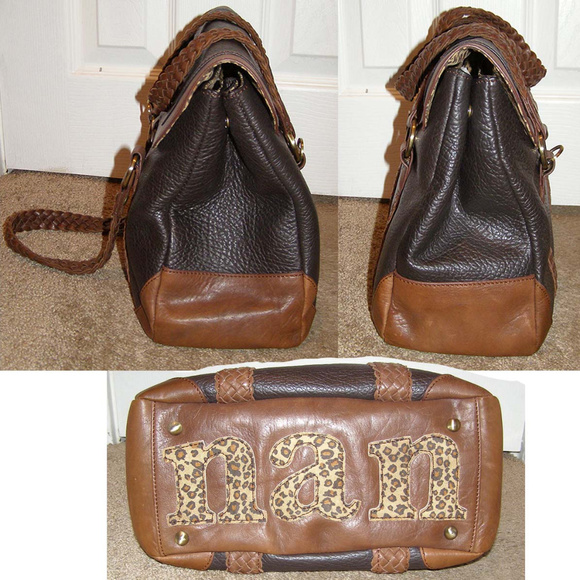 👜 NWT Rare Switch It by Nan Brown handbag with Shoulder Strap Classic - Picture 3 of 8